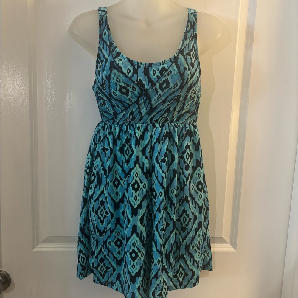 Denim & Co Beach Wrap front Swim Romper Sz 2